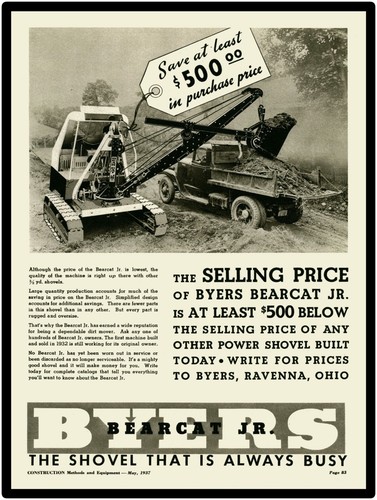 1937 byers bearcat shovel - byers, jr.